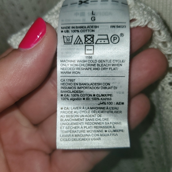 Old navy cardigan knit open ivroy large nwot - Picture 4 of 6